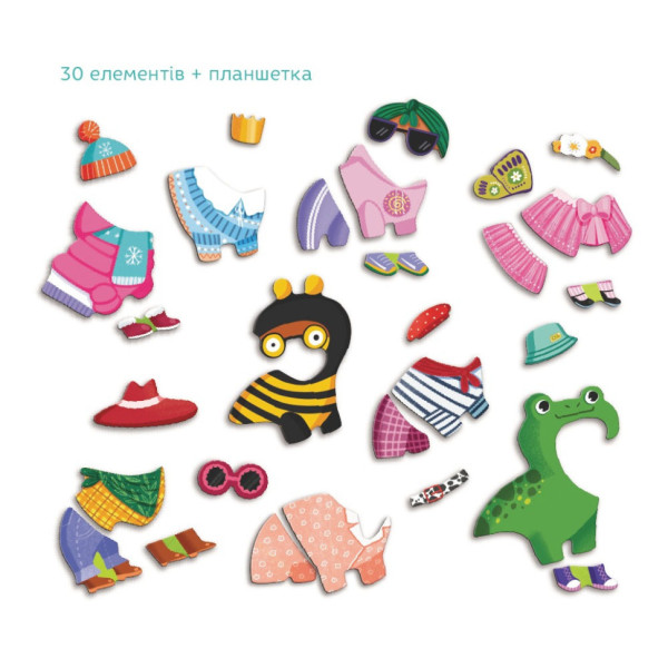 Розвиваюча магнітна гра одягалка "Кумедні пси" 200278, 30 елементів (200278)