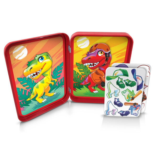 Дорожня гра "Вдягни динозавра" YaGo 40311 магнітні фішки (40311)