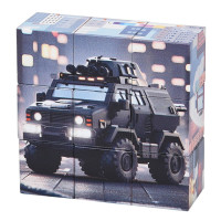 Дитячий магнітний кубік-пазл "Машини будівельні" CL325-3,  3 х 3  (CL325-3)