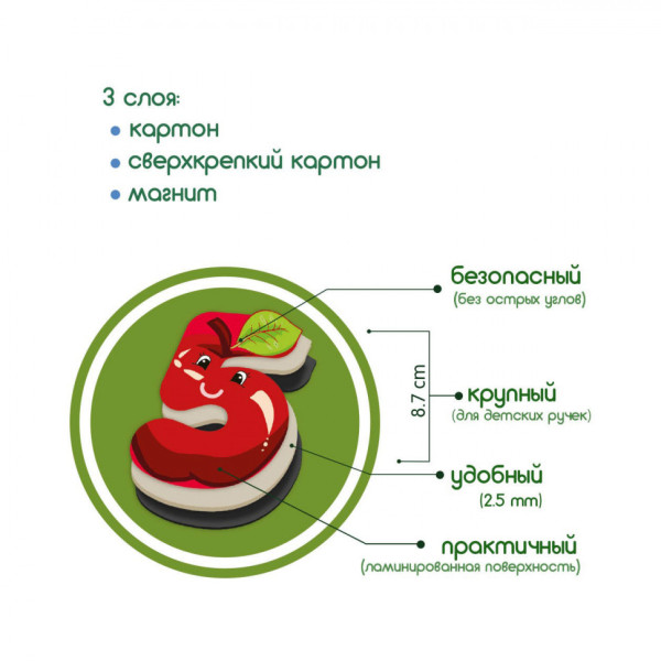 Дитячий набір магнітів Цифри ML4031-38 EN (ML4031-38 EN)