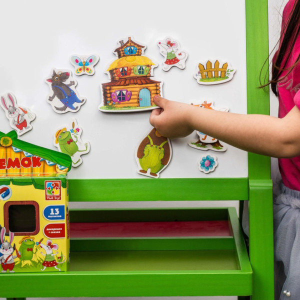 Настольная игра для детей "Магнитный театр. Теремок" VT3206-08 (рус.)