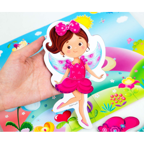 Магнитная игра для детей "Фея" в папке Vladi Toys VT3204-28 (укр)