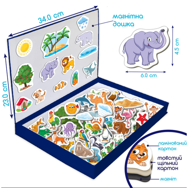 Набір магнітів Світ тварин Велика магнітна історія ML4032-05 EN 75 магнітів (ML4032-05 EN)