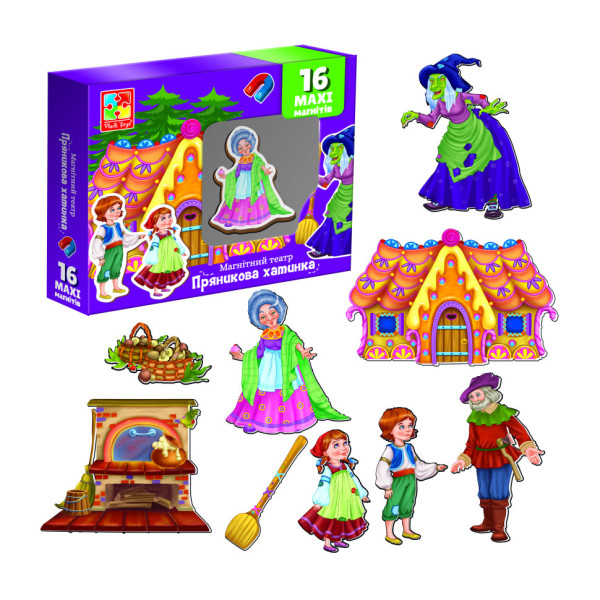Настільна гра магнітний театр "Пряничний будиночок" Vladi Toys VT3206-54 Укр (VT3206-54)