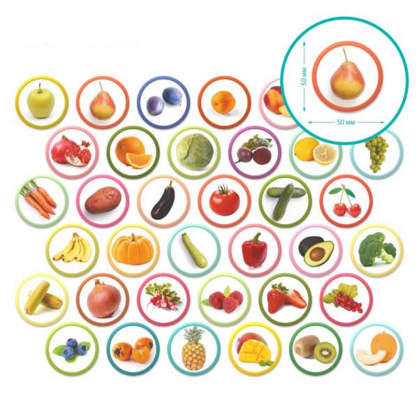 Магнітний набір Монтесорі "Овочі, фрукти і ягоди" 200272 (200272)