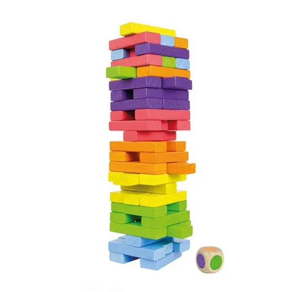 Настільна гра "Вежа-балансир Дженга" 900781 з кубиком (900781)