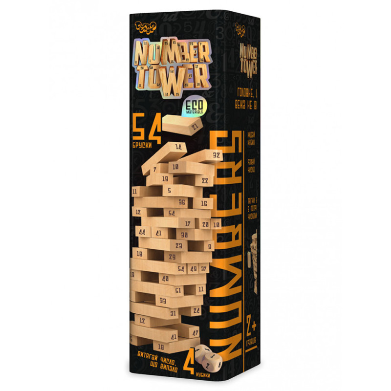 Розвиваюча настільна гра "NUMBER TOWER" NT-01 рос. мовою