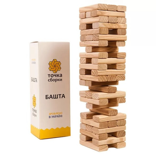 Настільна гра "Вежа класична" Точка складання GTS16 дерево, 54 бруска (GTS16)
