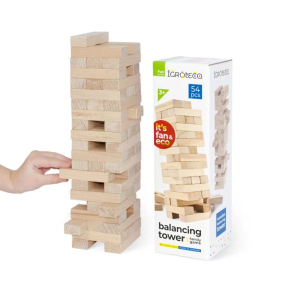 Настільна гра Дженга "Вежа-балансир" Igroteco 900088 54 елементи (900088)