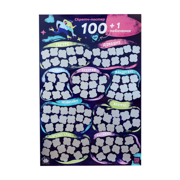 Скретч постер "100+1 побачення" FGS65 українською мовою (FGS65)