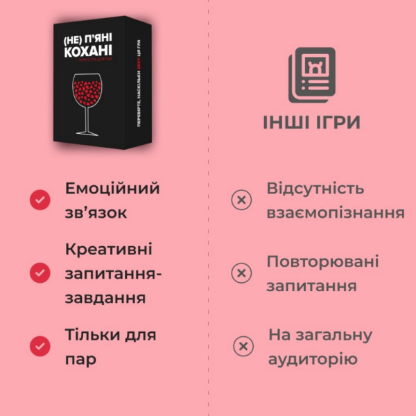 Настільна гра «(Не) п'яні кохані» 0021MG, для пар (0021MG)
