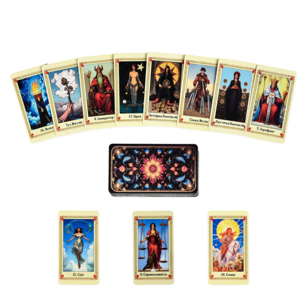 Гадальні карти Таро 30421 картка з посиланням на інструкцію 78 штук (30421)
