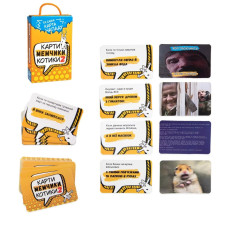 Настільна гра Strateg Карти мемчики та котики 2 розважальна укр 30927 (30927)