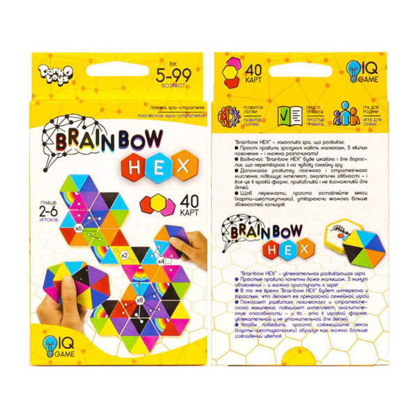 Розважальна карткова гра "Brainbow HEX" G-BRH-01-01, 40 карт (G-BRH-01-01)