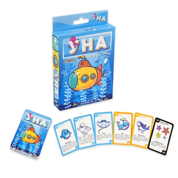 Карткова гра "УНА морські друзі" 30449 українською мовою 108 карток (30449)