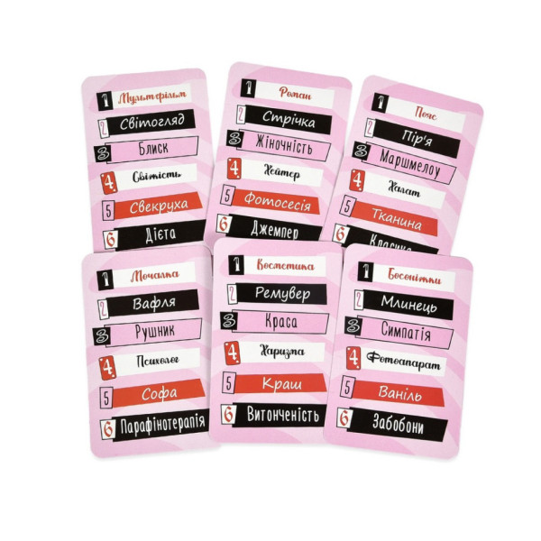 Карткова гра "Дівочі пояснення" 30542, 110 карток (30542)