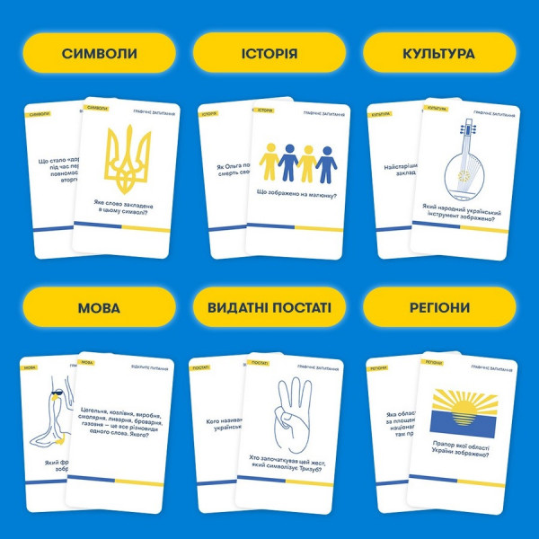 Карткова гра "Шевченко питає" orner-1909, 180 карток з запитаннями (orner-1909)