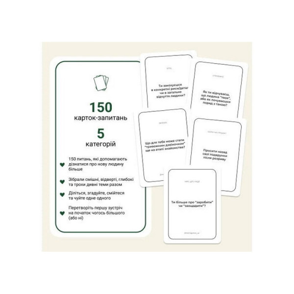 Карткова гра "Між нами: познайомимося?" 0037MG 150 карток (0037MG)