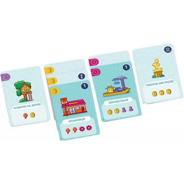 Карточная игра "Карточный город" PCT01UA 160 двусторонних карт ресурсов(PCT01UA)