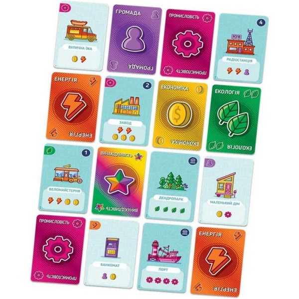 Карточная игра "Карточный город" PCT01UA 160 двусторонних карт ресурсов(PCT01UA)