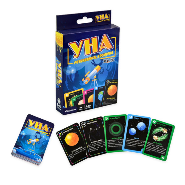 Карточная игра УНА космическая 30448 игральные карточки 108 штук (30448)
