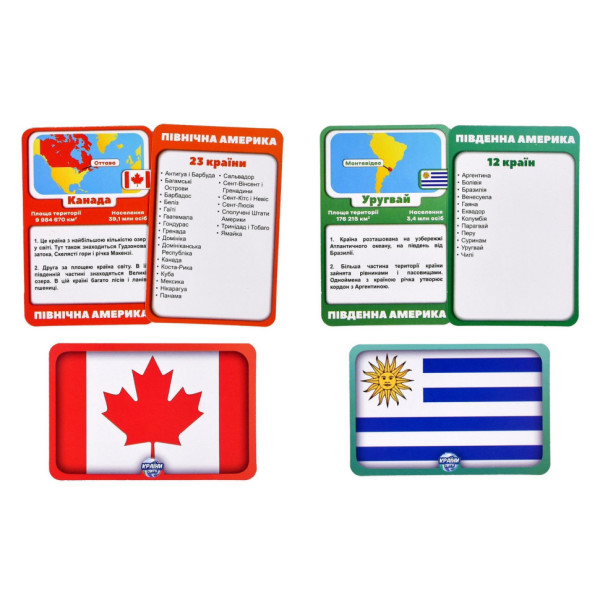Карточная игра "Страны мира" 30952 инструкция, 220 карточек(30952)