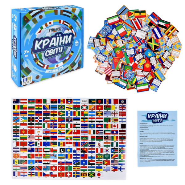 Карточная игра "Страны мира" 30952 инструкция, 220 карточек(30952)