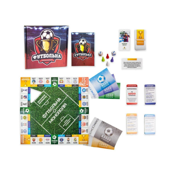 Настільна гра "Футбольна Монополія" Strateg 716 розважальна економічна (716ST)