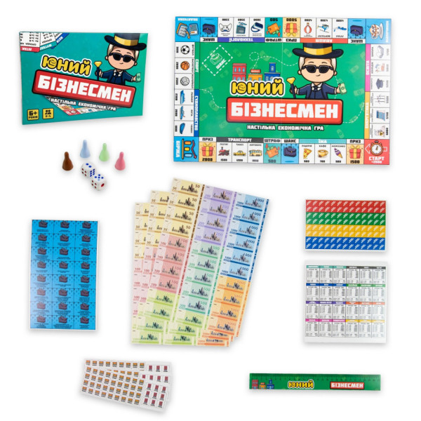 Настольная игра Юный Бизнесмен 30341 карты и тайлы собственности (30341)
