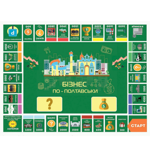Настільна гра "Монополія Бізнес по-Полтавськи" PLR-0030 (PLR-0030)