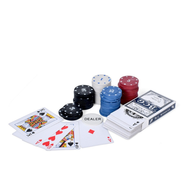 Настільна гра "Покер" TD202315 фішки 80 шт з номіналом, карти (TD202315)
