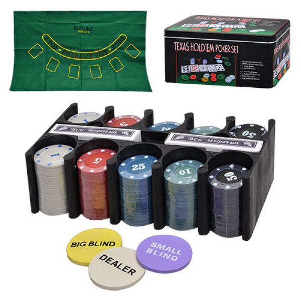 Настільний Покер 3896B в металевій коробці (3896B)