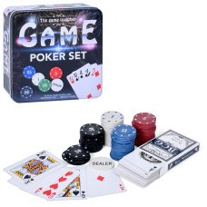 Настільна гра "Покер" TD202315 фішки 80 шт з номіналом, карти (TD202315)