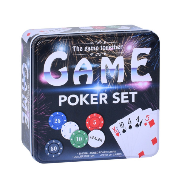 Настільна гра "Покер" TD202315 фішки 80 шт з номіналом, карти (TD202315)