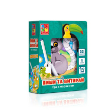 Настільна гра Пиши та витирай "Зоопарк" Vladi Toys VT5010-20 укр (VT5010-20)