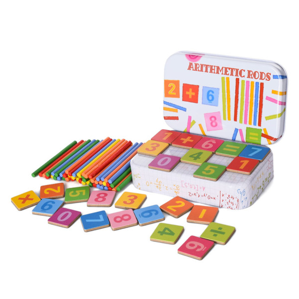 Дерев'яна іграшка Набір першокласника MD 1887 цифри, знаки, числові палички (MD 1887)