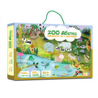 Дитяча навчальна гра з багаторазовими наклейками "ZOO Абетка" (КП-005) KP-005 укр. мовою (KP-005(КП-005))