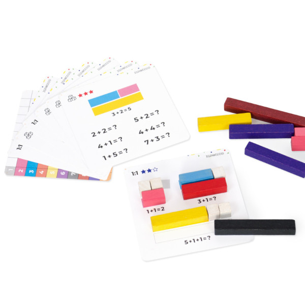 Навчальний набір "Палички для рахунку Кюїзенера" Igroteco 900385, 56 деталей (900385)