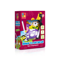 Настільна гра Пиши та витирай "Ферма" Vladi Toys  VT5010-19 укр (VT5010-19)