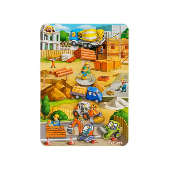 Дерев'яна розвиваюча гра на липучці "Будівельний майданчик" (ПСФ037) PSF037 (PSF037)