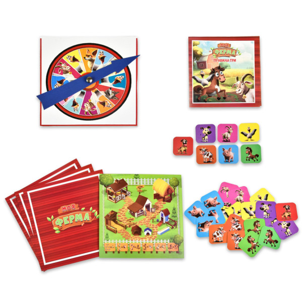 Настольная игра "Моя ферма" 30435 игровое поле, фишки с животными (30435)
