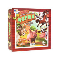 Настільна гра "Моя ферма" 30435 ігрове поле, фішки з тваринами (30435)