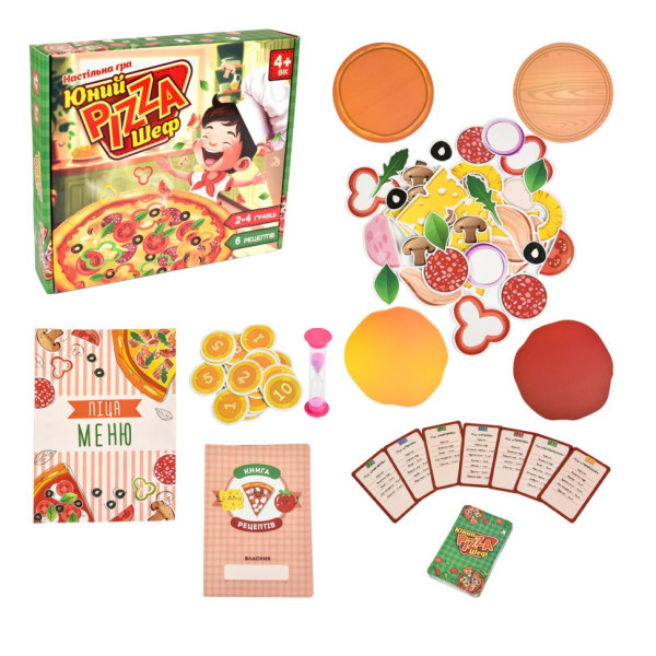 Настільна гра Юний Pizza Шеф 30781 інгредієнти для піци 6 рецептов (30781)