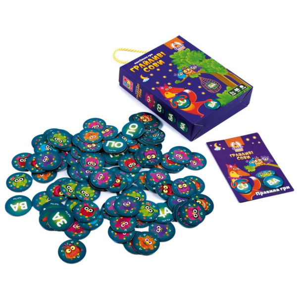 Дитяча настільна гра "Грайливі сови, бачу слово!" VT8033-08, 99 фішок (VT8033-08)