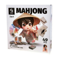 Дерев'яна дитяча гра "Дитячий маджонг" QB700-007, 49 деталей  (QB700-007)