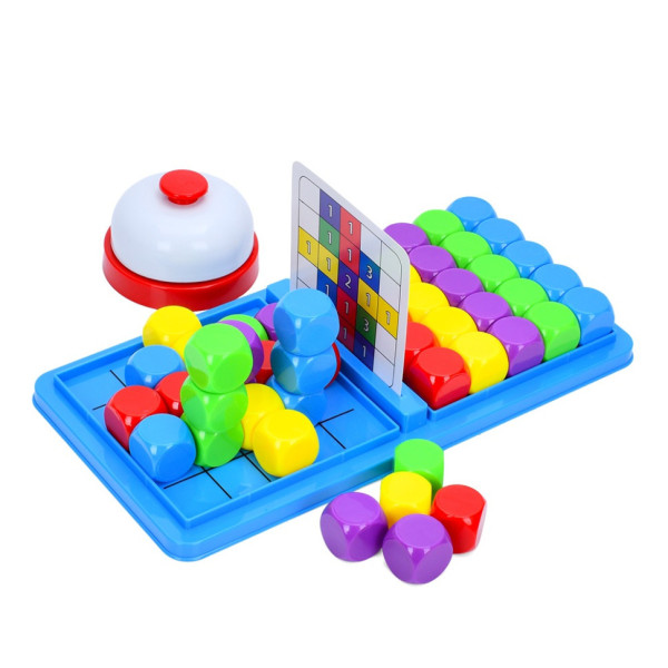 Настільна гра "Кубики" 5236 кубики 50 шт, дзвінок, картки 30 шт (5236)