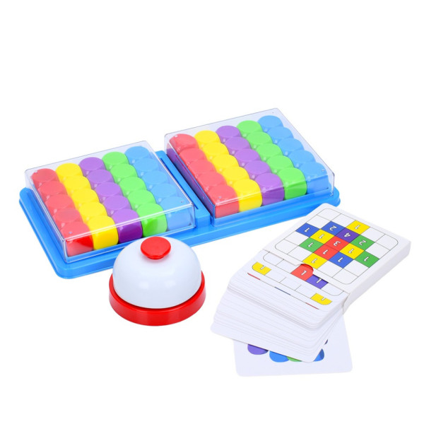 Настільна гра "Кубики" 5236 кубики 50 шт, дзвінок, картки 30 шт (5236)