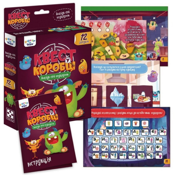 Настольная игра "Квест в коробке Монстры" VT5902-02 инструкция 12 карт с заданиями (VT5902-02)
