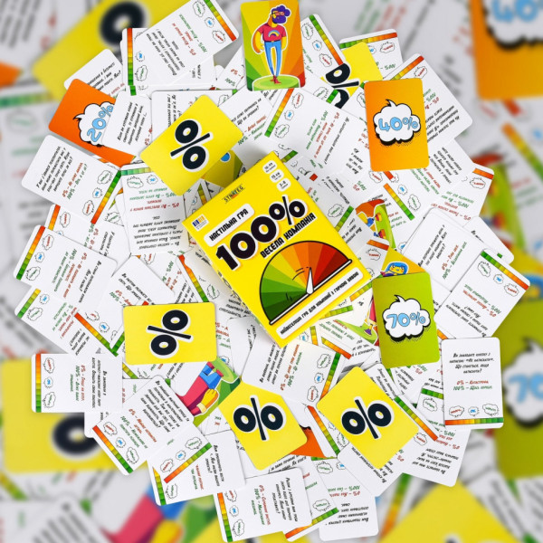 Настольная игра "Веселая компания 100%" 30949, 110 карт (30949)
