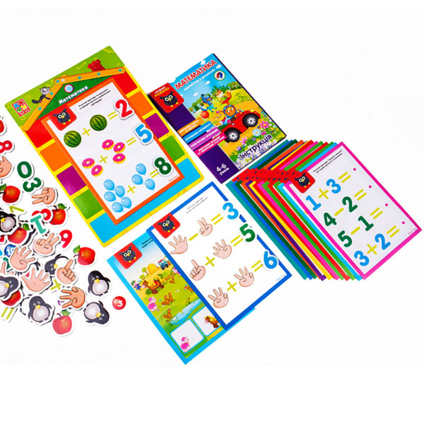 Дитяча настільна гра "Математика магнітна з дошкою" VT5412-02 цифри на магнітах (VT5412-02)